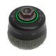 Brosse coupe à fils ondulés en inox M14 - Ø extérieur 60 mm - Ø du fil 0,3 mm