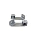 Patte de fixation haut et bas (la paire) - inox 316 - poignée déportée - longueur 92 mm
