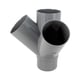 Culotte double d'équerre mâle-femelle à 45° AT14 diamètre 100 mm