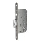 Serrure automatique d'urgence à larder 1 point D469 inox avec gâche réduite  clé I axe 50 mm