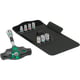 Manche de tournevis en T avec fonction cliquet et 9 douilles de vissage en trousse textile Kraftform Kompakt 400 RA Set 2 en étui de 9 pièces