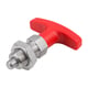 Doigt d'indexage à ressort 03090 - Forme B - Diamètre de la tête 72 mm - Diamètre de la goupille 10 mm - Longueur 84 mm