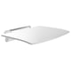 Siège de douche mural rabattable Be-Line aluminium blanc 455 x 450 x 90 mm