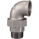 Coude union mâle femelle joint conique 98 noir