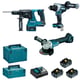 Lot de 3 outils électroportatifs 18 V DLX3202TJ