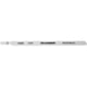 Lame de scie sauteuse bimétal pour panneau - lot de 3 - Longueur 180 mm - Pas (tpi) 12 dents/p