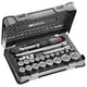 Douille 6 pans 1/2" S.360-3P6 en coffret de 23 pièces 8 à 32 mm avec cliquet 1/2" rapide à manche rotatif S360