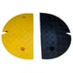 Ralentisseur en demi-lune jaune et noir - 500 x 430 x 60 mm