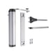 Ferme-portail hydraulique VERTICLOSE 2 WALL puissant et polyvalent pour installation murale en argent