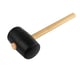 Maillet spécial TP tête en caoutchouc avec manche en bois PEFC 100 % 4 Kg longueur 1 150 mm