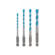 Coffret de 4 forets Multi Construction EXPERT - diamètre 4-5-6-8 mm