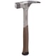 Marteau de charpentier à lattes ALUTEC tête aluminium acier face lisse - 0,75 kg - 730 mm