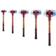 Massette SIMPLEX à embouts interchangeables en superplastique blanc polyéthylène thermoplastique (TPE) souple bleu boîtier en fonte malléable manche en bois