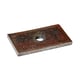 Platine d'appui rectangulaire acier brut diamètre 15/17 mm dimensions 130 x 70 x 10 mm