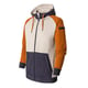 Sweat à capuche zippé COLORBLOCK PULS bleu chiné/cumin