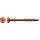 Vis façade bois Double filetage Tête fraisée bombée empreinte Torx® T-STAR plus T25 Pointe 4 CUT Inox A2 antik
