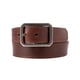 Ceinture en cuir marron foncé réversible