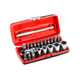 Coffret embout de vissage Pico serrage 1/4" avec cliquet