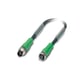 Câble pour capteurs/actionneur série SAC-PUR - M12-M8 - 3 pôles - droit - M/F - PUR - câble=0,6 m - SAC-3P-M12MS/0,6-PUR/M 8FS