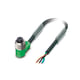 Câble pour capteur/actionneur série SAC-PVC - M12 - 3 pôles - coudé - douille - PVC - câble=1,5 m - SAC-3P- 1,5-PVC/M12FR