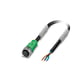 Câble pour capteurs/actionneur série SAC-PUR - M12 - 3 pôles - droit - femelle - PUR - câble=5 m - SAC-3P- 5,0-PUR/M12FS