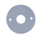 Rosace ronde plate aluminium argent