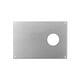 Plaque de propreté rectangulaire pour serrure en inox satiné - dimension 90 x 65 x 0,8mm - perçage déporté diamètre 23mm.