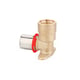 Coude pour tube PER - femelle à applique long - à sertir