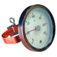 Thermomètre génie climatique applique - 0_120 °C - ABS - bracelet en applique