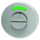 Rosace de fonction HUDSON ronde condamnation avec voyant - paire - aspect inox satiné