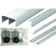 Kit complet ferrures et profils pour porte coulissante 2 vantaux P100