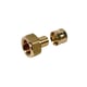 Raccord droit pour tube PER femelle fixe à glissement - 3/8" - 12 mm
