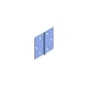 Charnière carrée Bordelaise double feuille  4210 acier décapé 80 x 80 x 1,2 mm