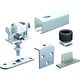 Ensemble complet pour porte coulissante CADETTE avec rail acier 1850 mm force 40 kg