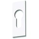 Rosace de cylindre rectangulaire adhésive aluminium 66 x 25 x 5 mm argent satiné