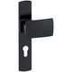 Ensemble palière sur grande plaque MUZE onyx noir mat clé I