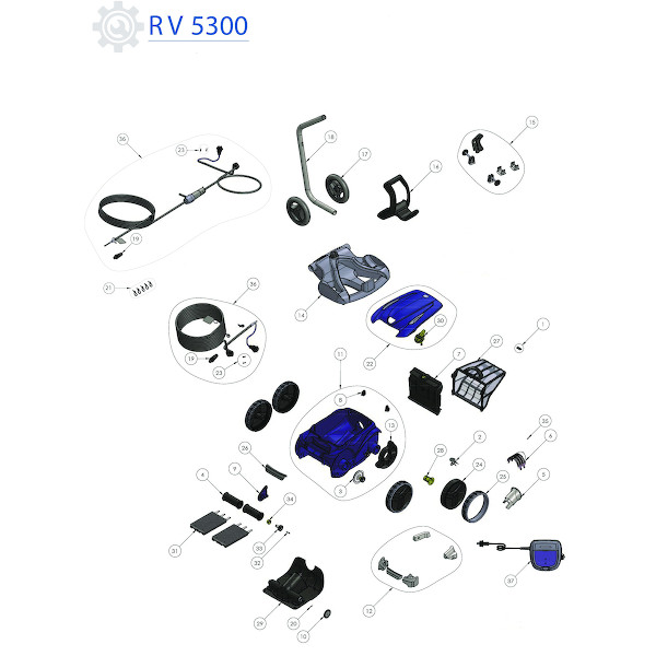 Robot electrique vortex pro 4wd rv5300