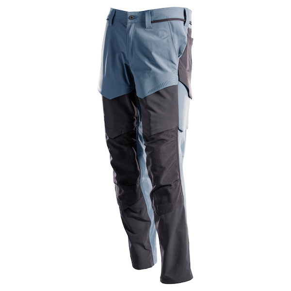 Pantalon Bouffant/sarouel Kerman Gris Bleu Femme - Taille Grande, Coton, Neuf Avec étiquettes