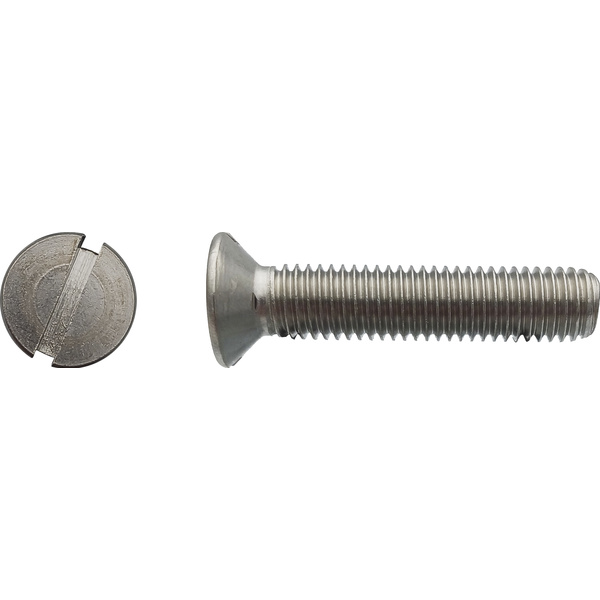100 Vis Inox A2 Tête Fraisée Fendue M5 X 8mm – Filetage Complet, Sans Marque