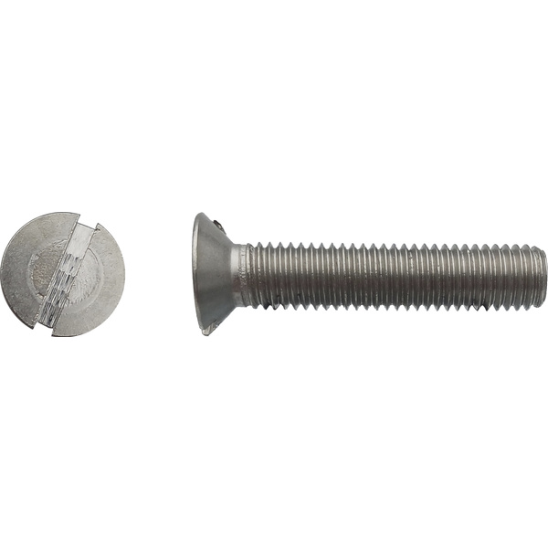 Vis En Acier Zingué Tête Fendue Fraisée Bombée - Dimensions 5x10 Mm - Lot De 10 Pièces - Neuf